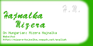 hajnalka mizera business card